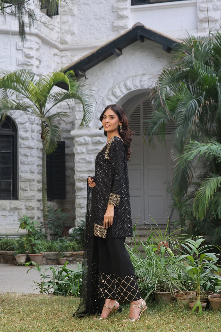 Timeless Black Chikankari Ensemble