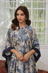 Elegant Screen-Printed Silk Poncho