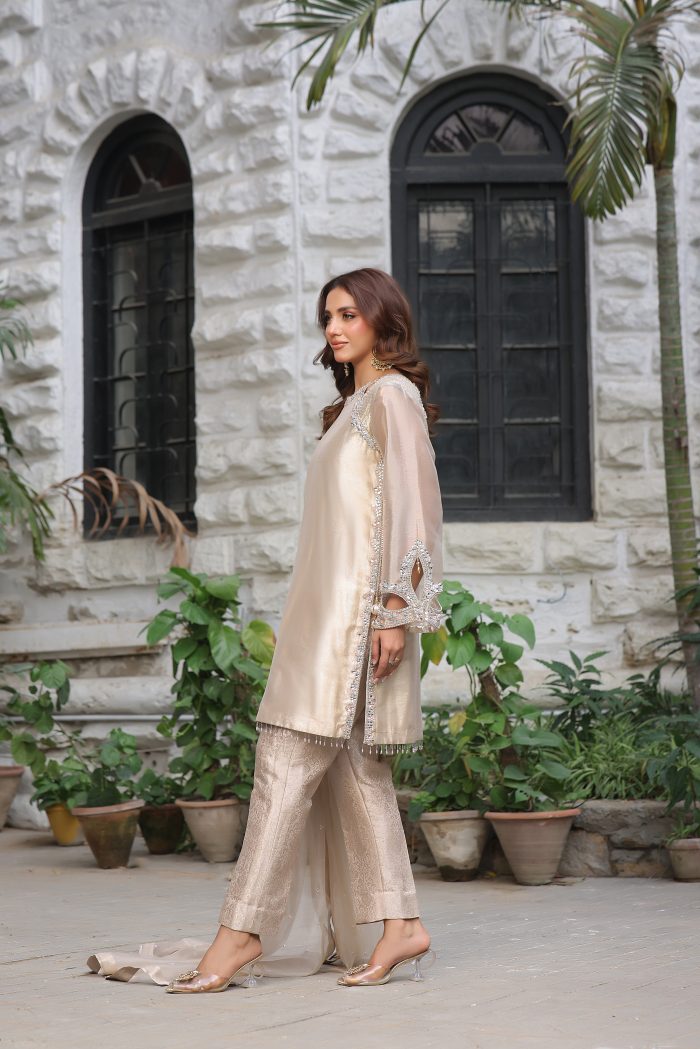Muted Gold Tissue & Jamawar Set - Image 3